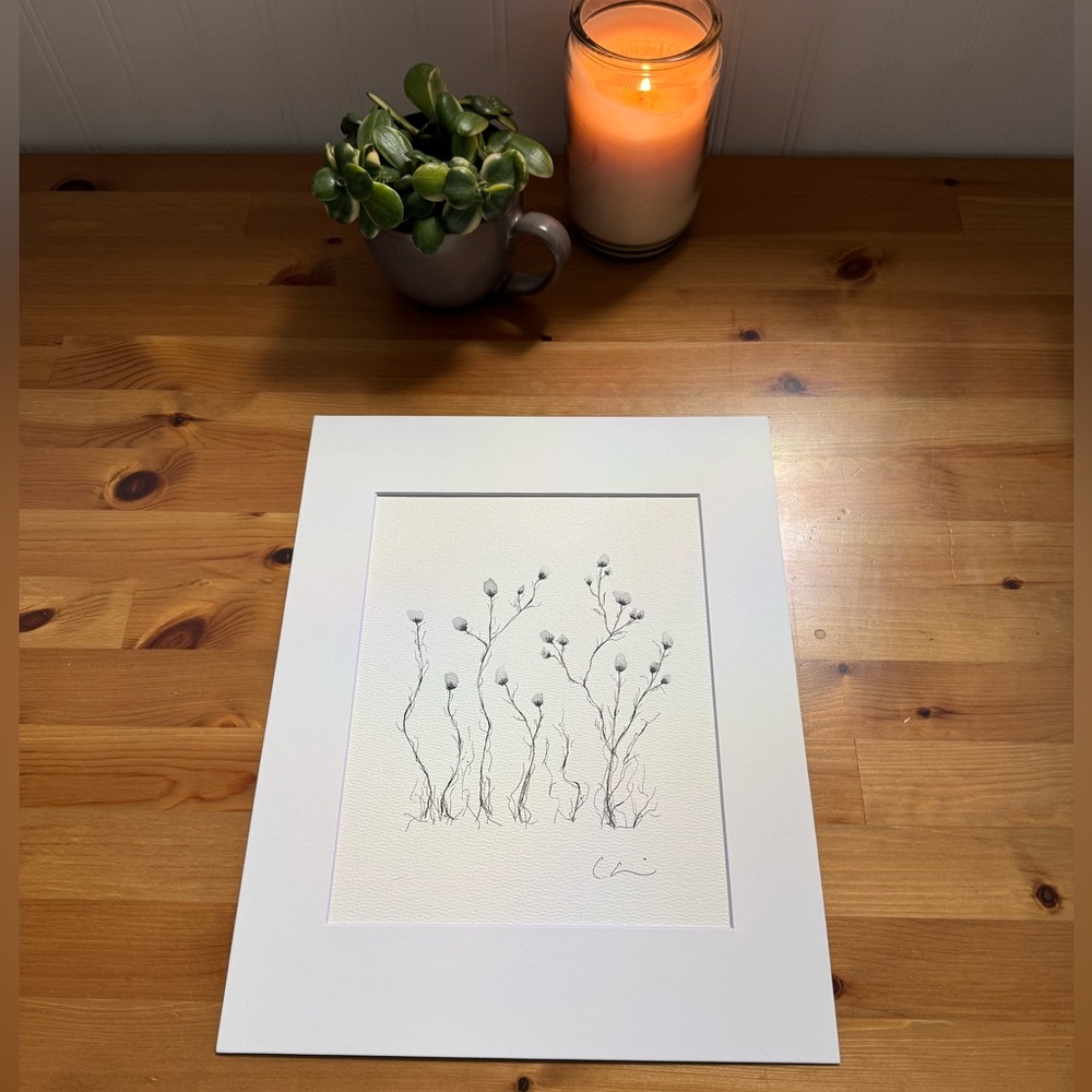 New Original Signed Artwork Ink and Watercolor on Paper